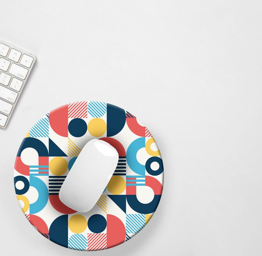Wireless Keyboard And Mouse And Earphones On The Table