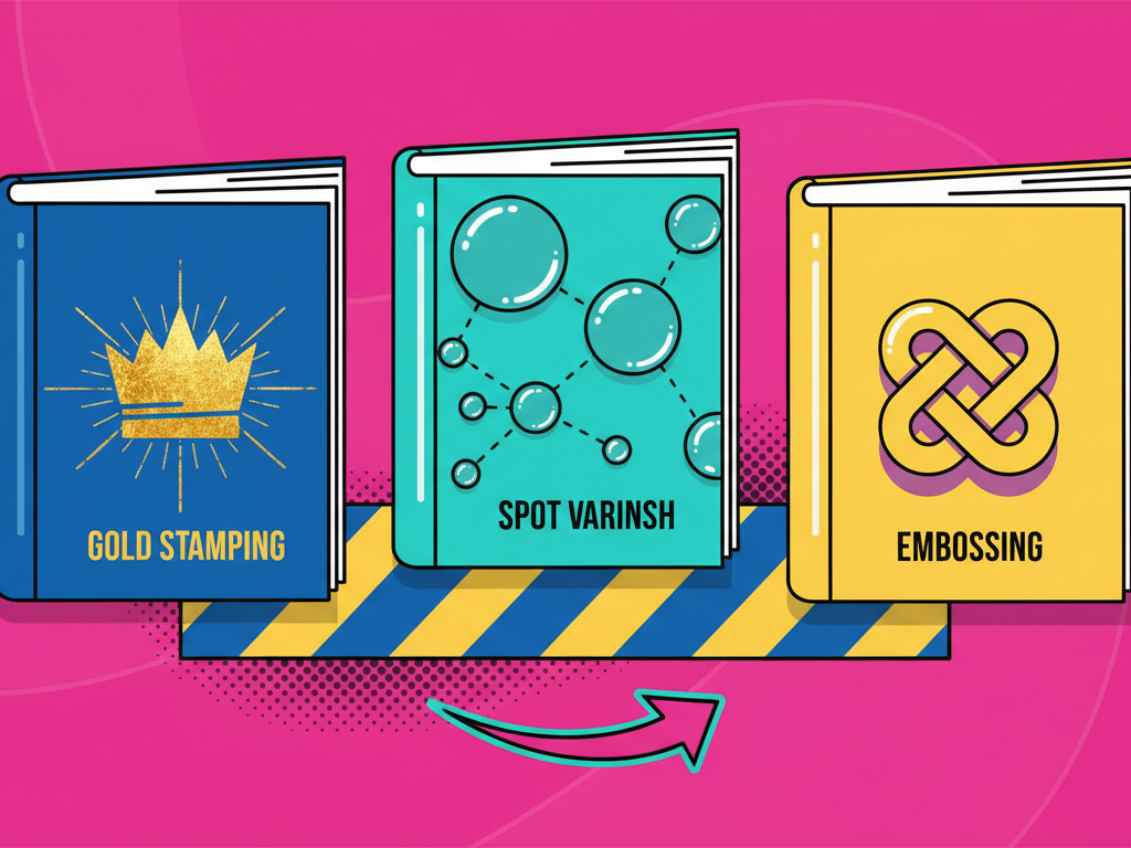 découvrez les finitions de luxe pour rapports annuels avec une comparaison détaillée entre dorure, vernis sélectif et gaufrage pour un rendu élégant et professionnel.