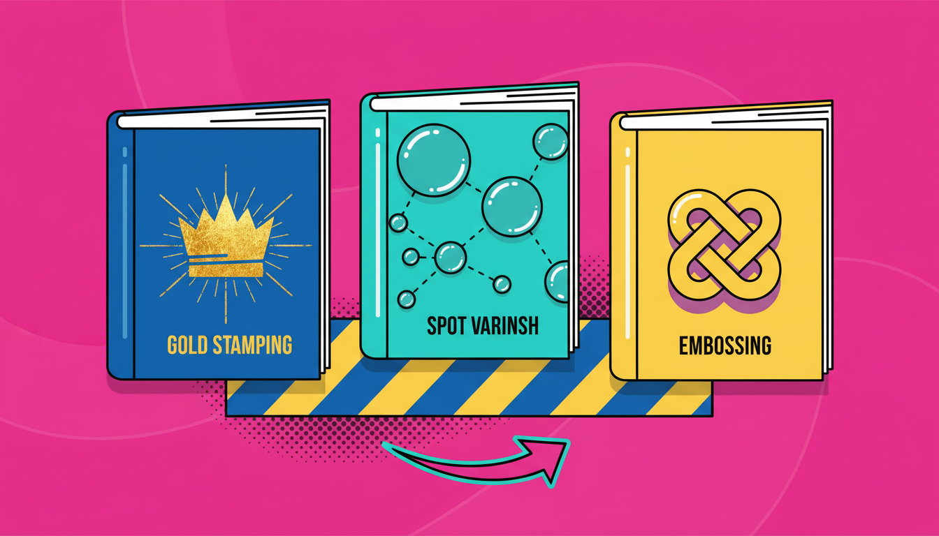 découvrez les finitions de luxe pour rapports annuels avec une comparaison détaillée entre dorure, vernis sélectif et gaufrage pour un rendu élégant et professionnel.